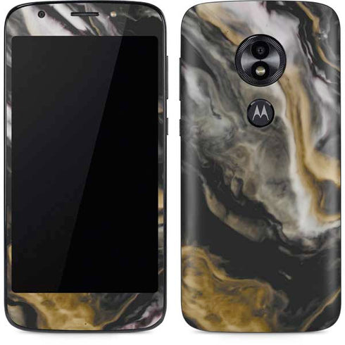 Gold Blush Marble Ink Moto E5 Play Skin